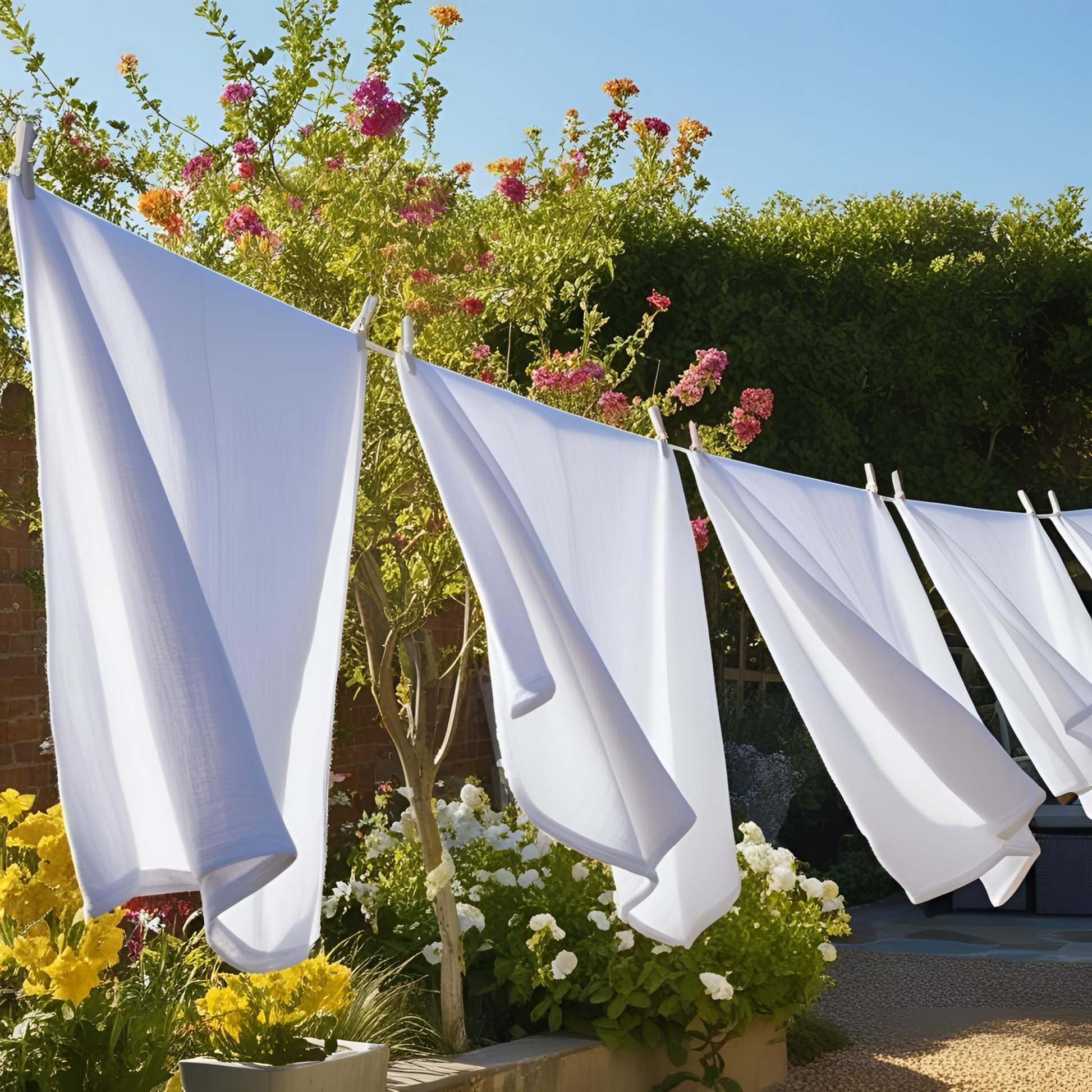 Fresh Linen Fragrance Oil bottle beside white cotton towels and fresh laundry props